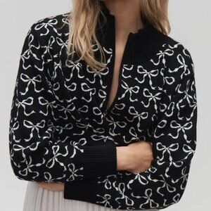 ANTHROPOLOGIE MAEVE MONTANA MOCK NECK HALF ZIP SWEATER